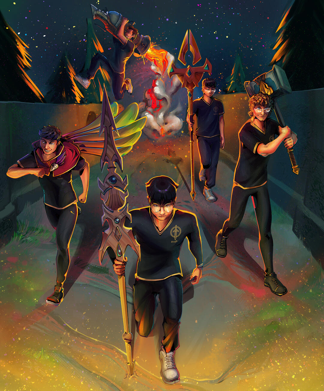 Commissioned by Riot Games Inc for the NA LCS team, Golden Guardians